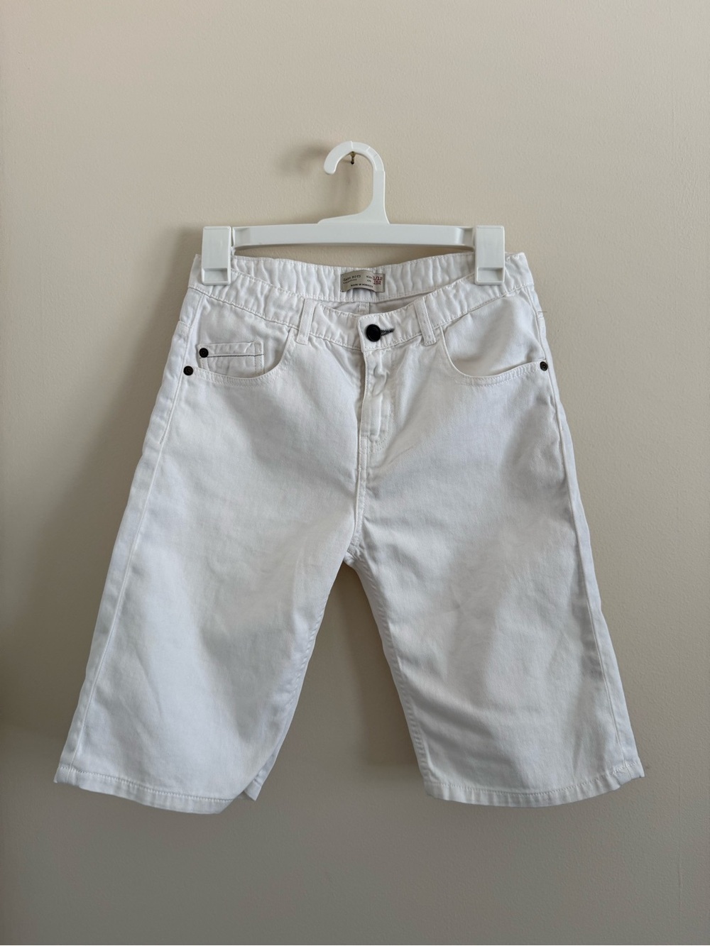 Zara White Denim Boy’s Bermuda Shorts // Size 11/12